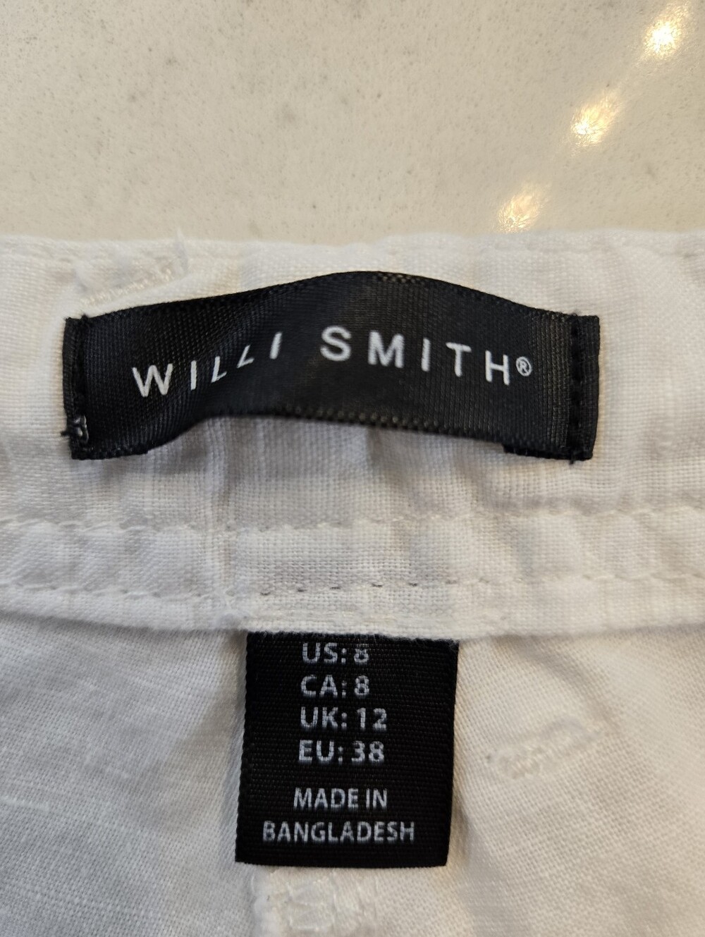 Willi Smith Women’s White Drawstring Bootcut Pants - Picture 3 of 6